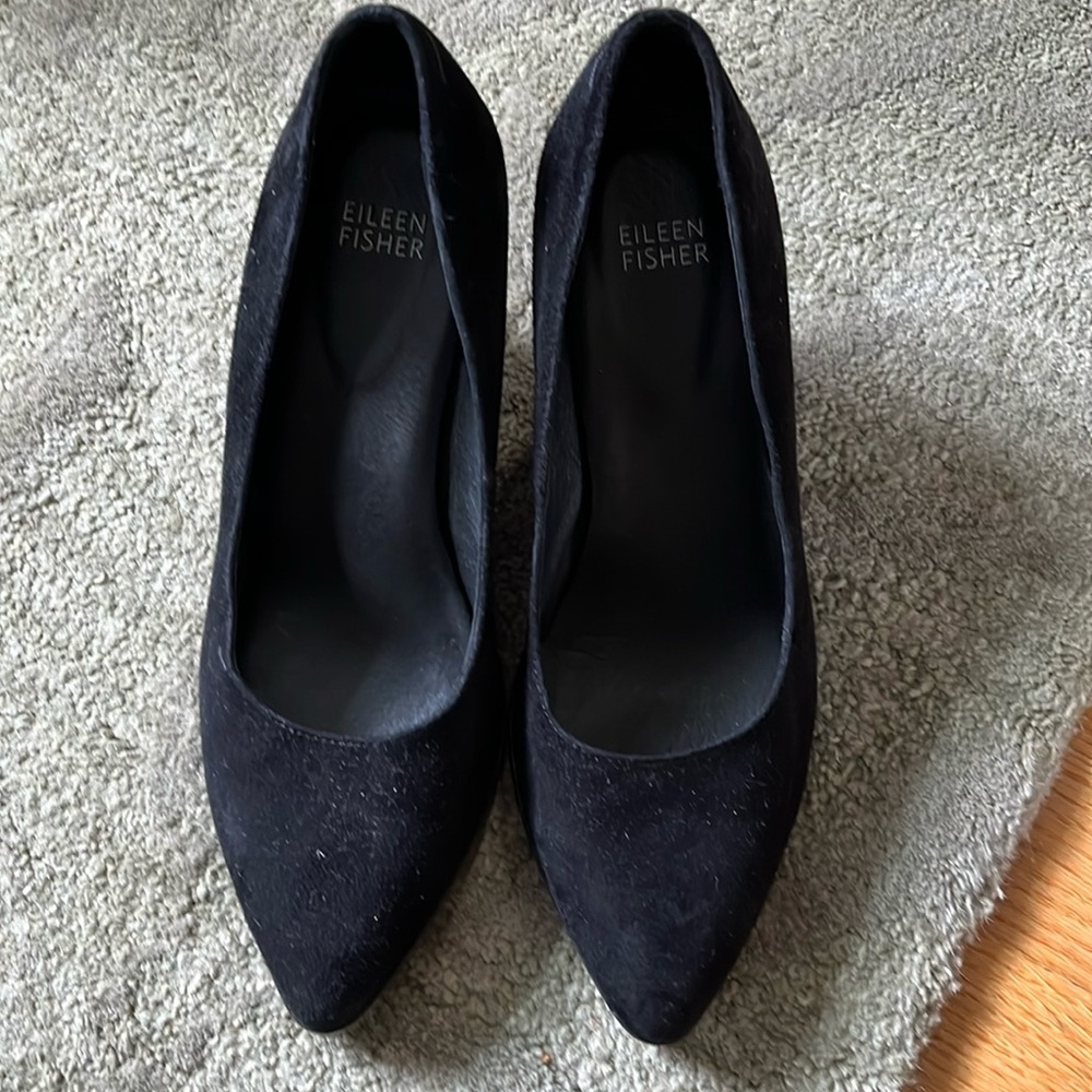 Black suede Eileen Fisher shoes